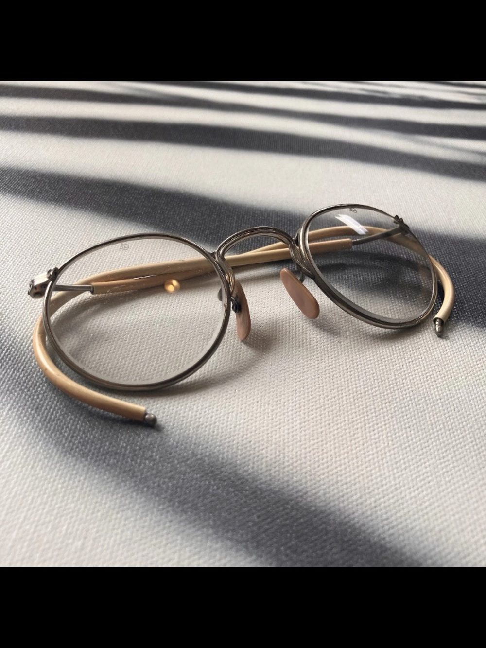 Antique Eye Glasses Wire Rimmed Round Early 1900s Fulvue 1025